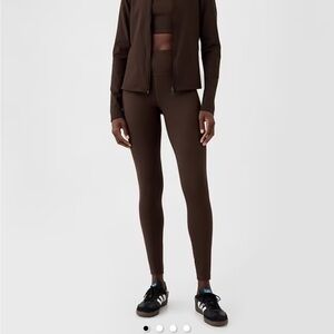 GapFit Brown High Rise Power Full Length Leggings - Med